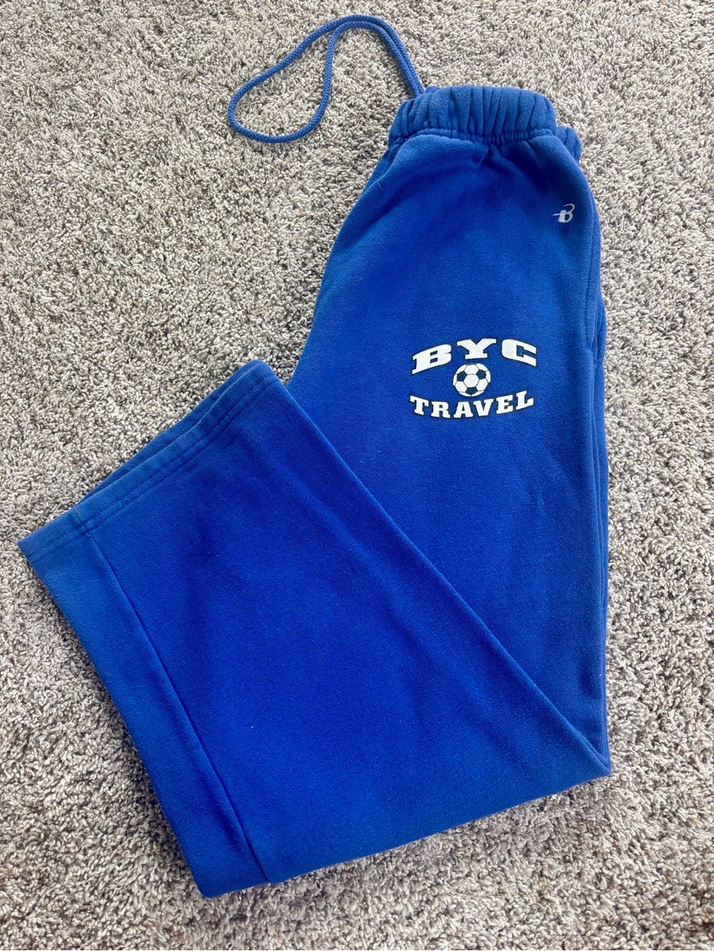 Y2K Kids Blue soccer Fleece Sweatpants